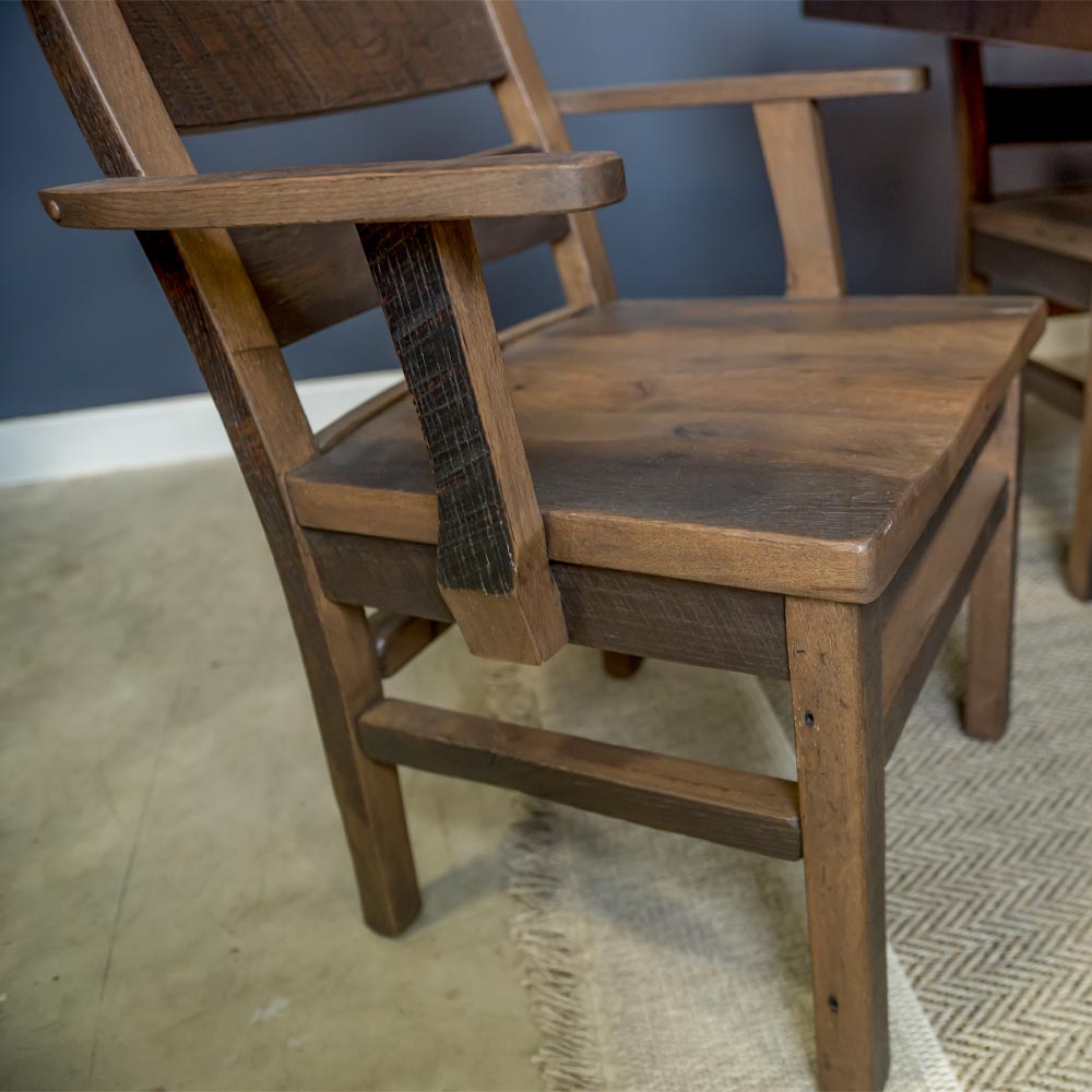 Farmhouse Rustic Dining Chair, Barnwood