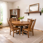 rustic reclaimed wood round dining table