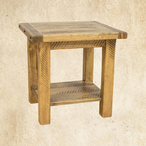 Hand Hewn End Table