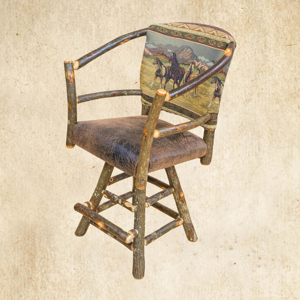 Hickory Hoop Bar Stool