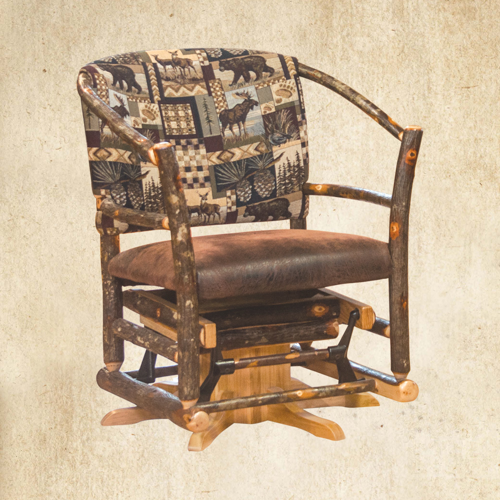 Hickory Hoop Swivel Glider