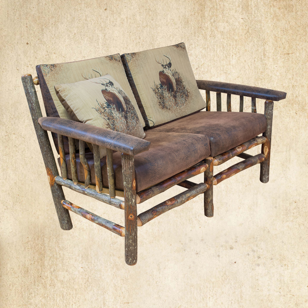 Hickory Upholstered Love Seat