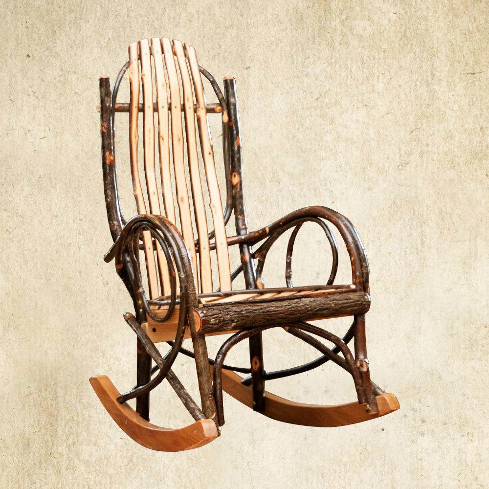 Hickory Slatted Back Kids Rocker
