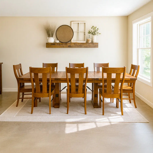 Holbrooke Rustic Cherry Farmhouse Dining Table
