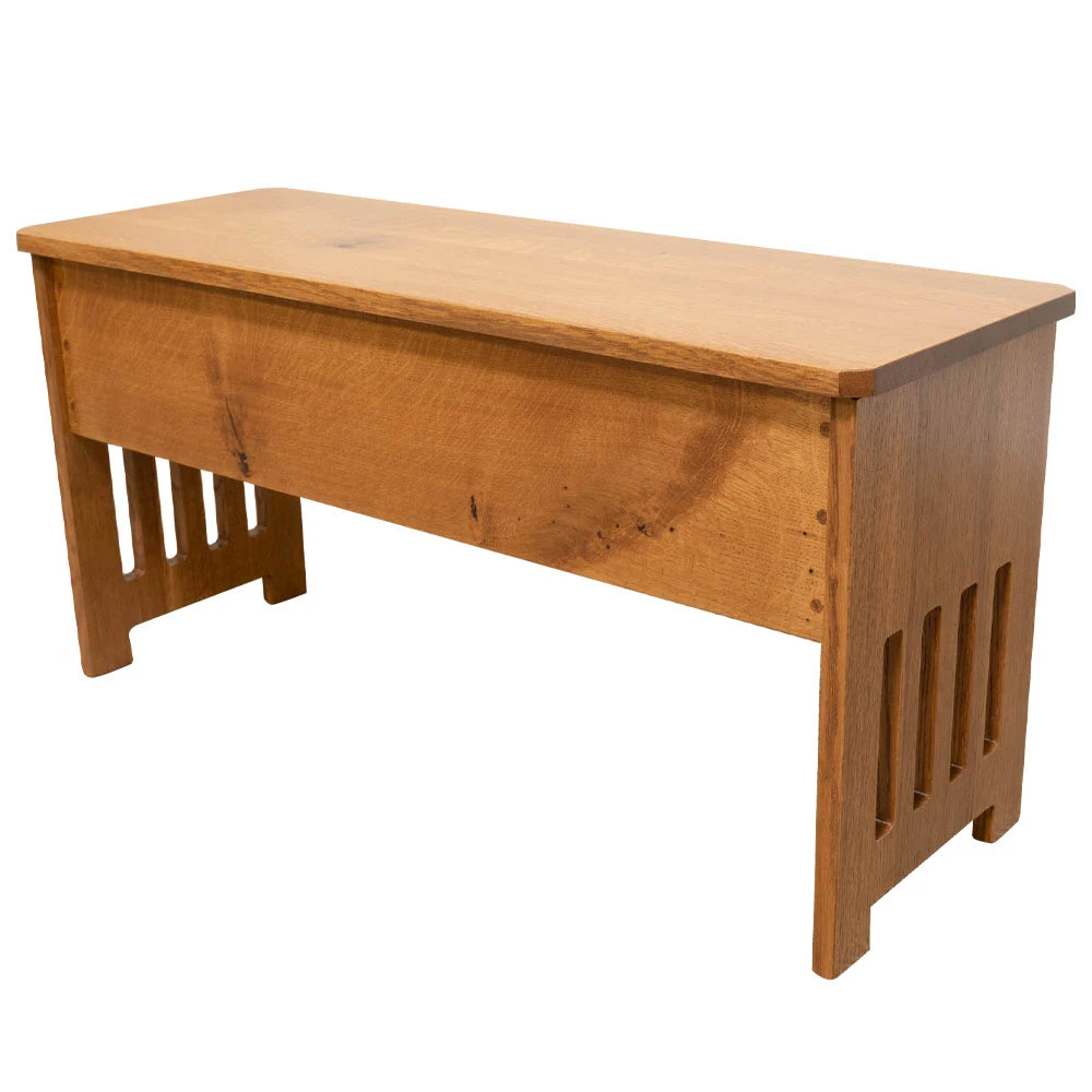 Mission Flip Top Bench, Quartersawn Oak, Seely STain