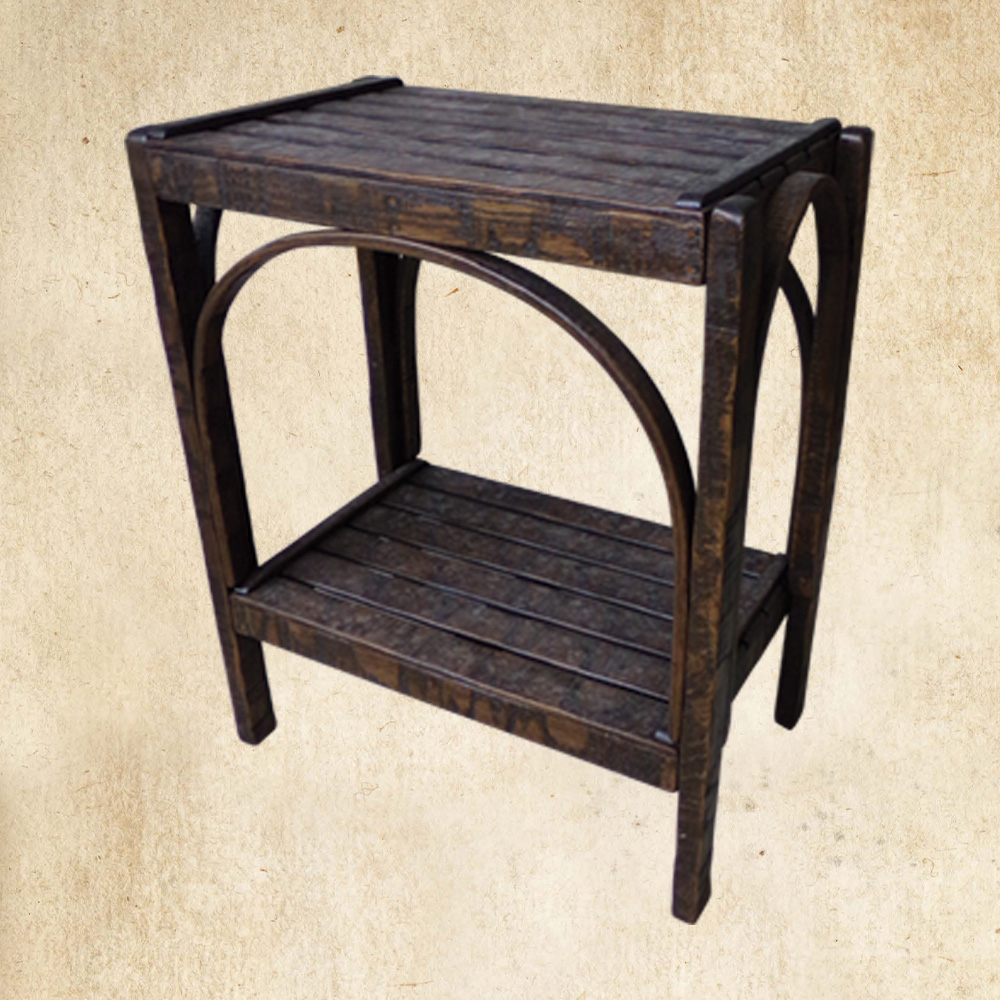 Rough Cut Oak End Table