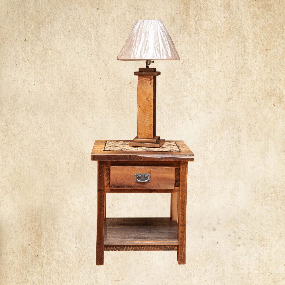 Reclaimed Wood 1 Drawer Nightstand
