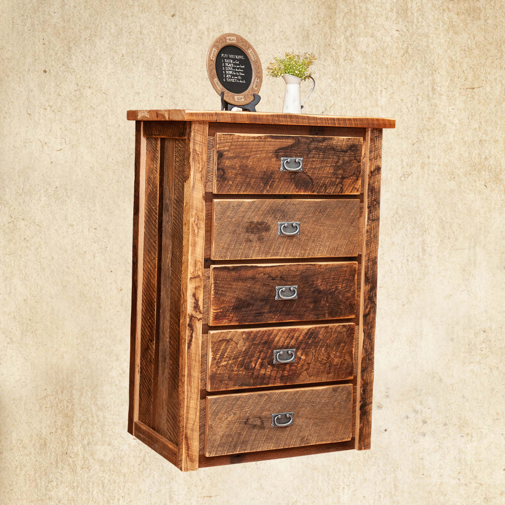 Reclaimed Wood 5 Drawer Chest