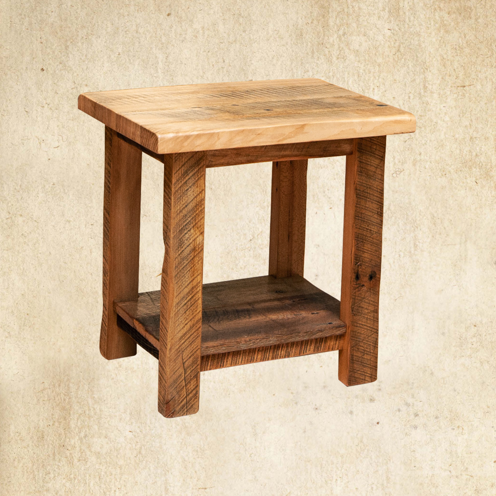 Reclaimed Wood End Table