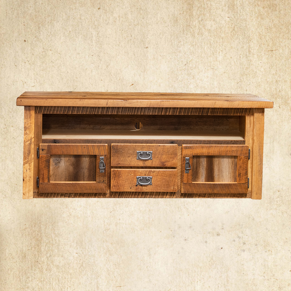 Reclaimed TV Stand with 2 doors and 2 drawers