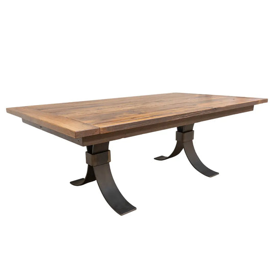 8' Tabernash Reclaimed Oak Barnwood Dining Table, Provincial