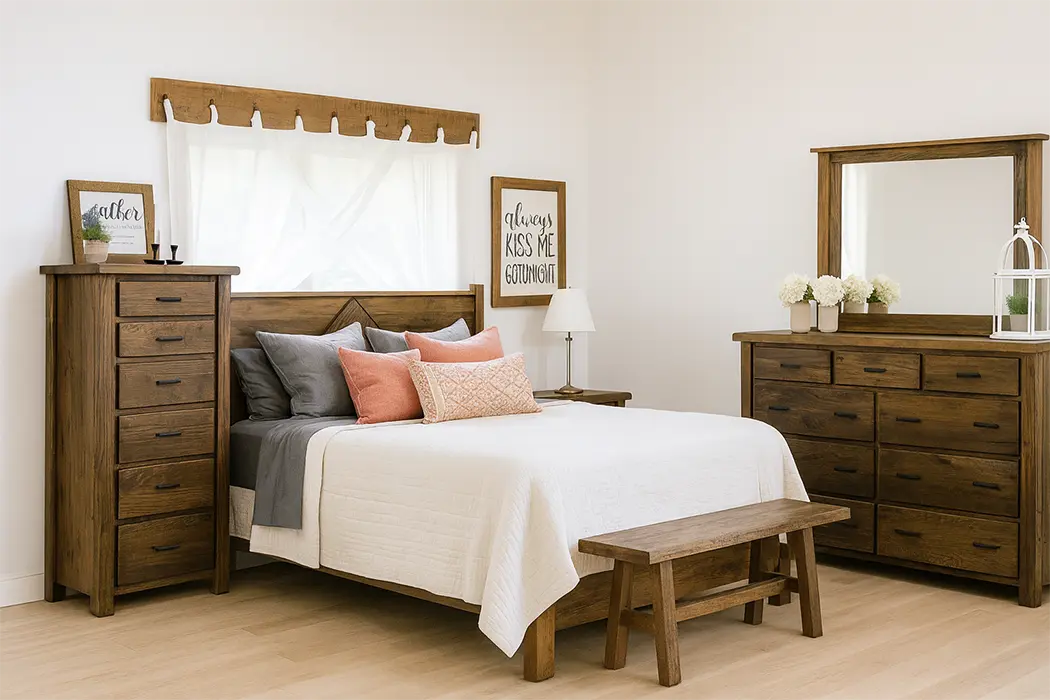 Foxfield Rustic Wood Bedroom Set